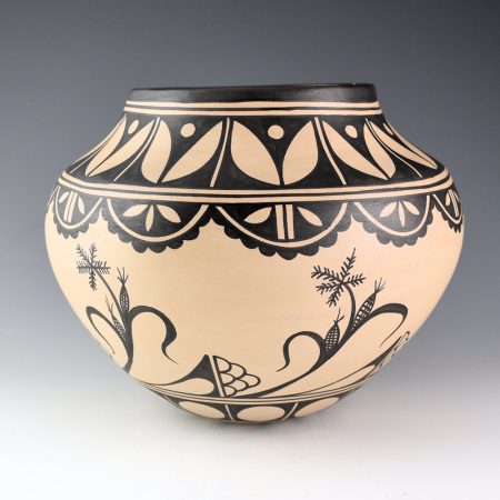 Ortiz, Virgil - Water Jar with Wild Spinach and Corn Plant Designs (2003)