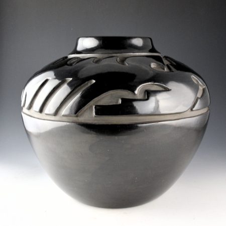 Alternative view of Ebelacker, Virginia - Large Jar with Avanyu (1980s) with Provenance