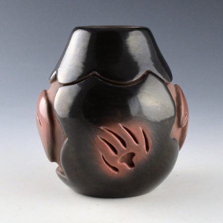 Alternative view of Suazo, Anita - Black and Sienna Jar with Bears and Bear Paws