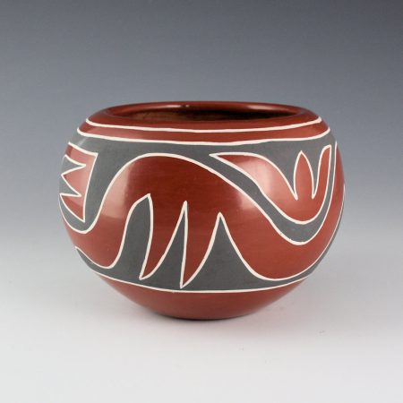 Alternative view of Tapia, Belen - Polychrome Bowl with Avanyu (1980s)