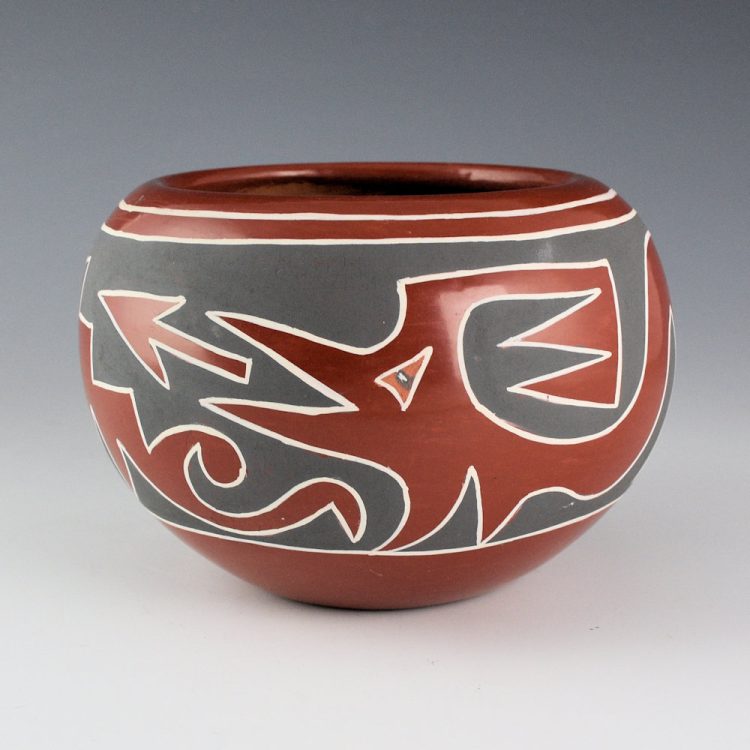 Tapia, Belen - Polychrome Bowl with Avanyu (1980s)