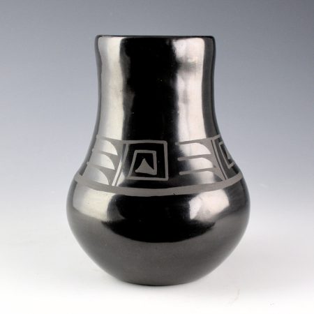 Dunlap, Carmelita - Long Neck Jar with Bird Wing Designs (1970s)