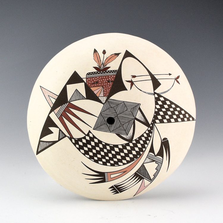 Natseway, Charmae - Large Seedpot with Katsina Figure (1989)