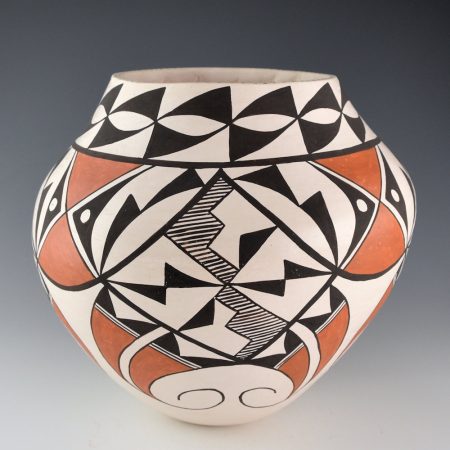 Lewis, Dolores - 8" Tall Water Jar with Birds and Mountains (1980s)
