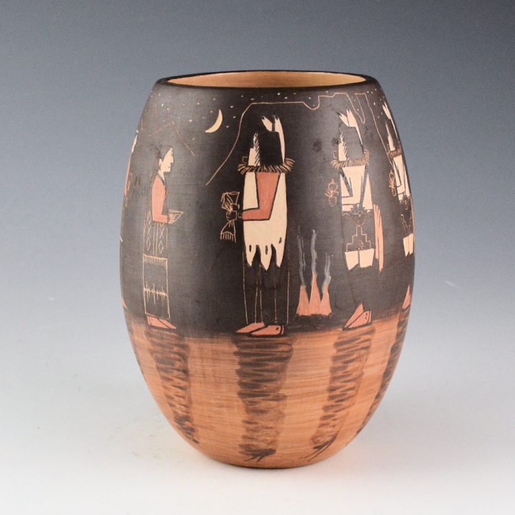 Sahmie, Ida - Tall "Night Chant" Jar with 10 Figures (2002)