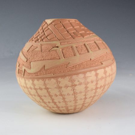 Alternative view of Folwell, Jody - Carved Jar with Pueblo Wall Designs