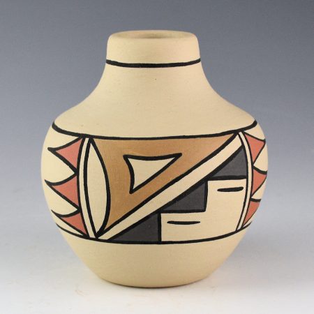 Talachy, Joe & Thelma - Pojoaque Polychrome Jar with Cloud Designs (1970s)