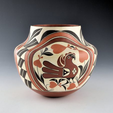 Cerno, Joseph -Four Color Water Jar with Birds and Double Rainbows (2003)