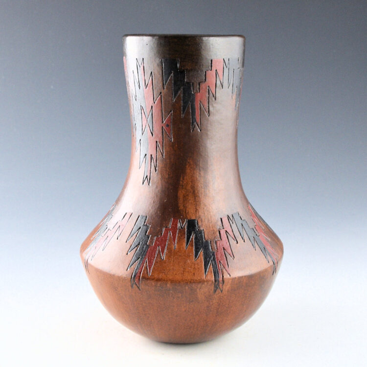 Williams, Lorraine - Long Neck Jar with Lightning Designs (1990s)