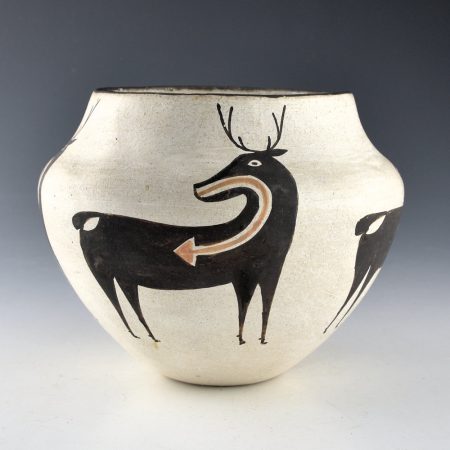 Chino, Marie Z. - Water Jar with Four Heartline Deer (1960s)