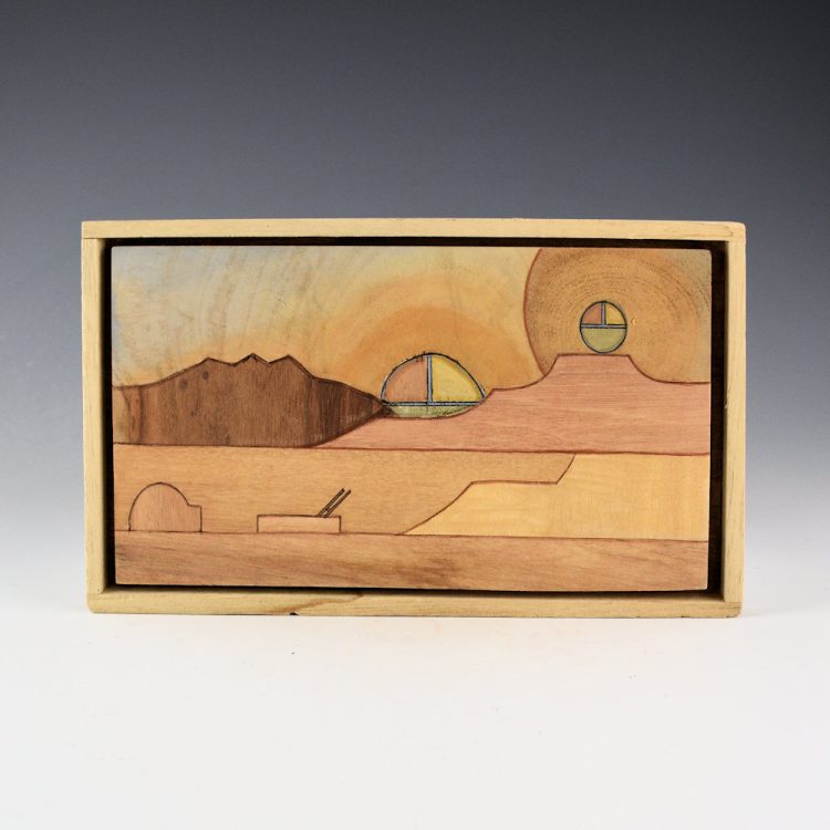 Honyouti, Mavasta - "Tewa Tatooine" Cottonwood Plaque