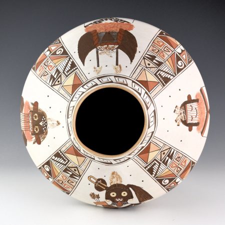 Alternative view of Naha, Rainy - Large Jar with Crow Mother, Warrior Maiden, Sokyok Whuti, and Grandmother Katsina