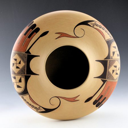 Alternative view of Nampeyo, Rayvin - 11" Wide Jar with Double Quail Jar (1980s)
