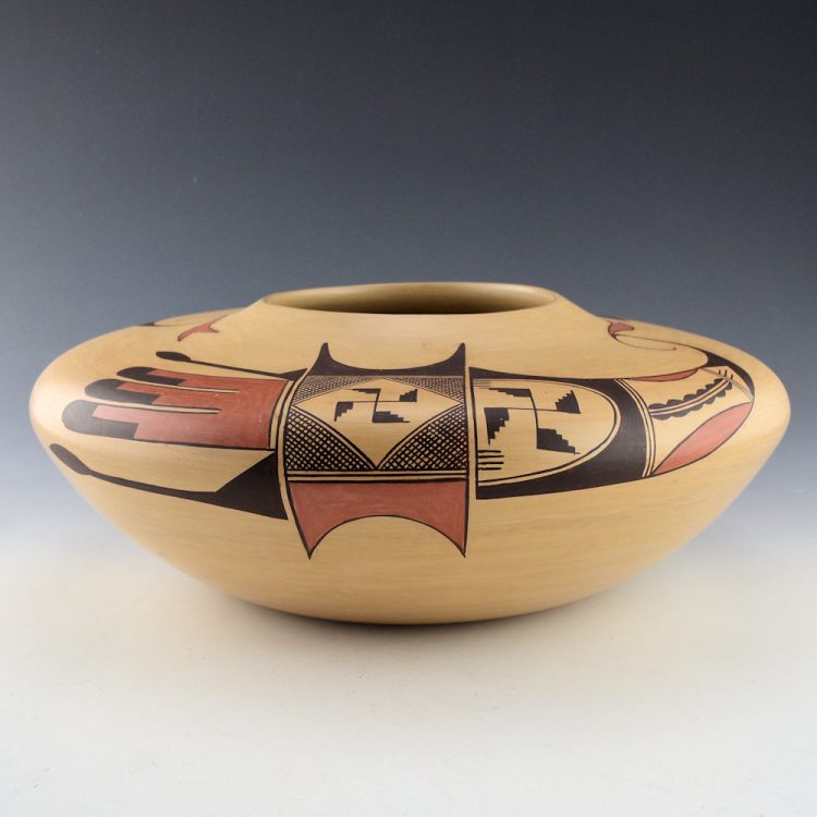 Nampeyo, Rayvin - 11" Wide Jar with Double Quail Jar (1980s)