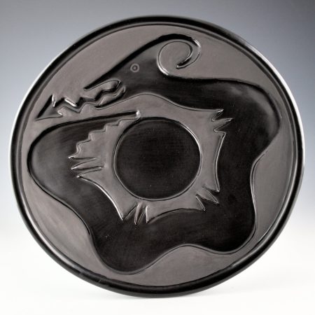 Gonzales, Rose - 11" Carved Plate with Avanyu (1930s)