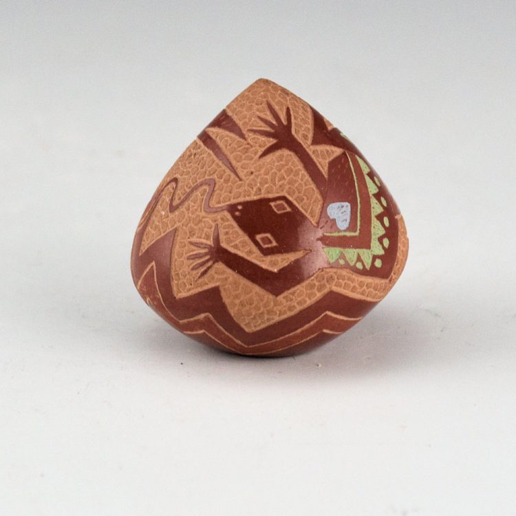 Lonewolf, Rosemary "Apple Blossom" - Seedpot with Mulit-Color Mimbres Lizard