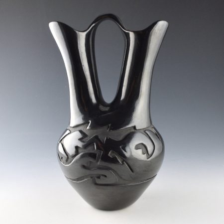 Naranjo-Garcia, Sharon - 10" Tall Wedding Vase with Carved Avanyu