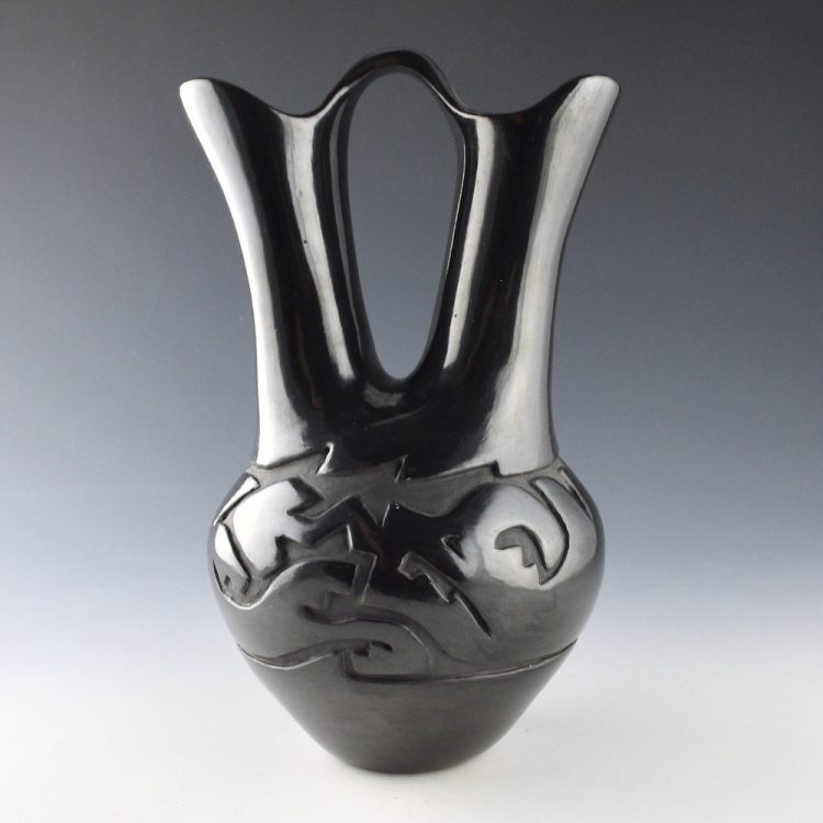 Naranjo-Garcia, Sharon - 10" Tall Wedding Vase with Carved Avanyu