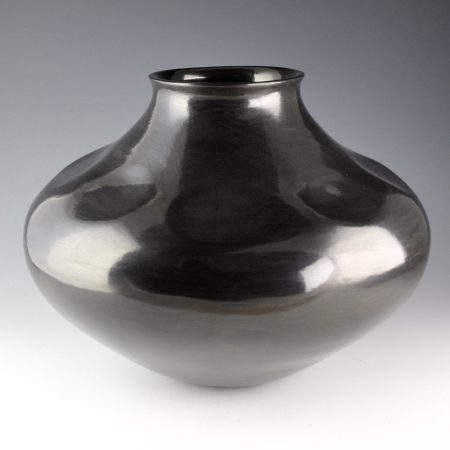 Naranjo-Garcia, Sharon - 11" Wide Black Gourd Water Jar