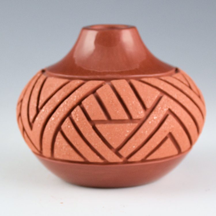 Tapia, Sue - Red Jar with San Juan Carved Rain Designs