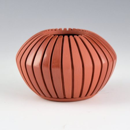 Tapia, Sue - Red 32 Straight Rib Melon Bowl