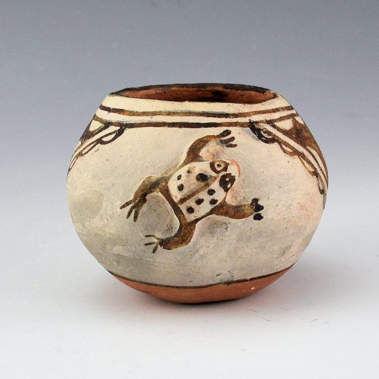 Romero, Teresita - Small Bowl with Frogs and Rainclouds (1960s)