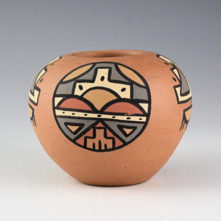 Vigil, Tim "Sunbird" - Polychrome Bowl with Clouds and Sun Design (1980s)