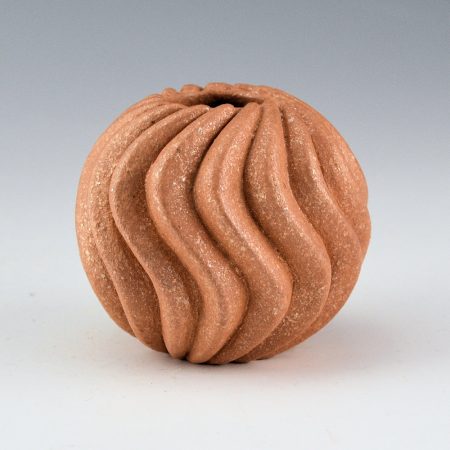 Youngblood, Nancy - Micaceous 16 Rib "S Swirl" Small Bowl