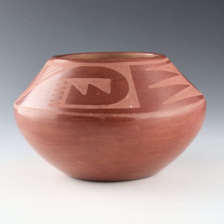 Alternative view of Roybal, Tonita and Juan - Red Jar with Cloud and Rain Designs (late 1920s)