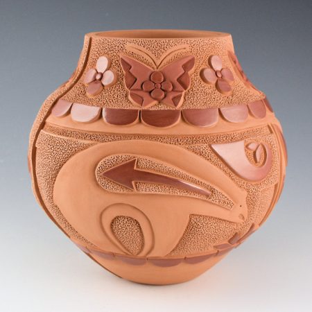 Garcia, Tammy - "Uplifted" Jar with Butterflies, Heartline Bears, and Flowers