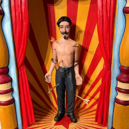Alternative view of Arthur Lopez - "The Human Pincushion:  San Sebastian'", Wood Santos