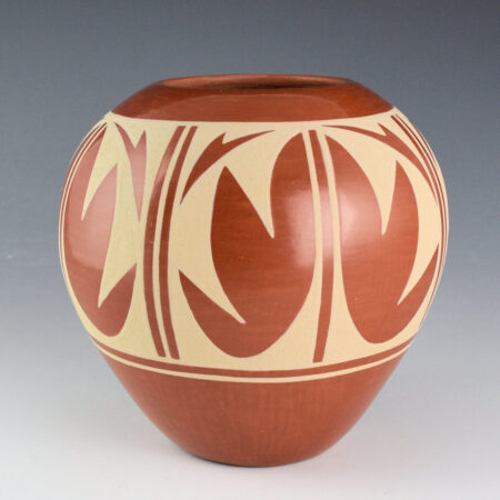 Alternative view of Vigil, Albert & Josephine - Red Jar with  Flower Designs (1970s)