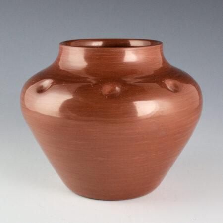 Komalestewa, Alton - Brown Fired Jar with Eight Gourd Indentions (1990s)