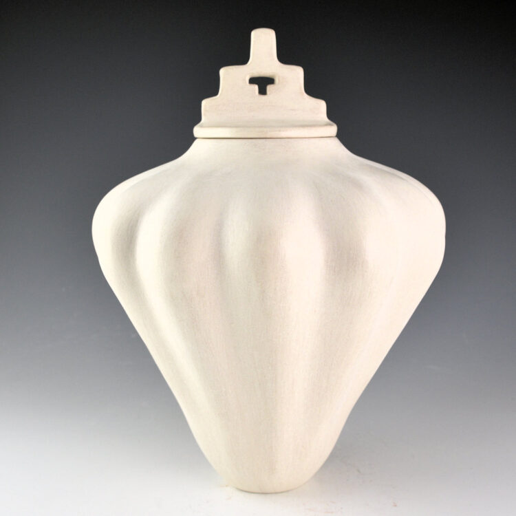Padilla, Andrew - Tall Melon Jar with Cloud Lid (1990s)