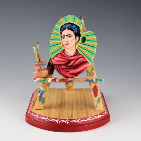 Arthur Lopez - "Frida Portrait of a Studio" Wood Carving (2018)