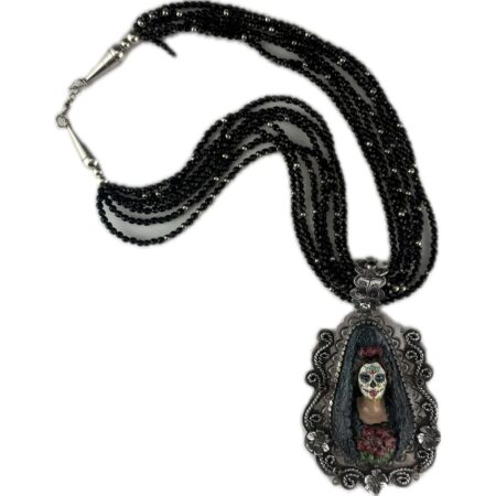 Alternative view of Arthur Lopez & Bernadette Marquez - "Bella Muerte" Necklace (Wood/Sterling Sliver)