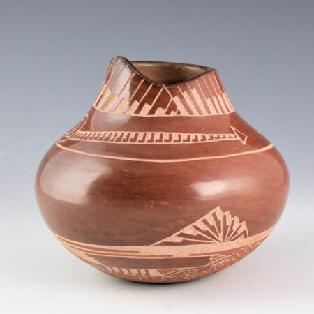 Alternative view of Naranjo, Bernice - Jar with Double Avanyu