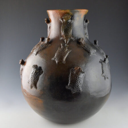 Manygoats, Betty -  14" Tall Water Jar with 21 Horned Lizards (1980s)