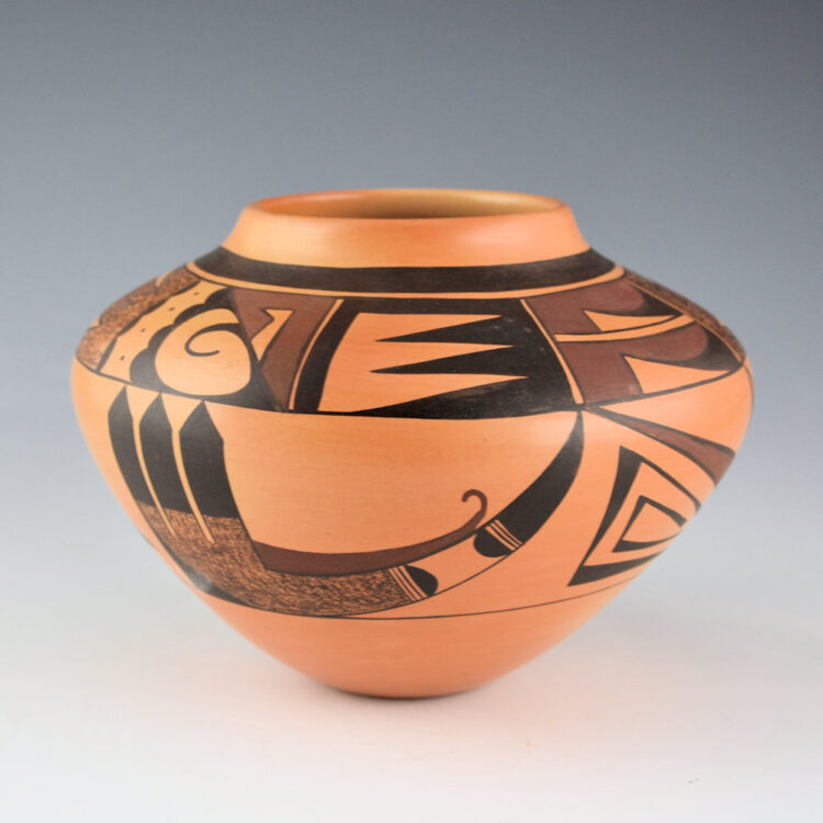 Navasie, Charles - Jar with Clouds and Bird Designs