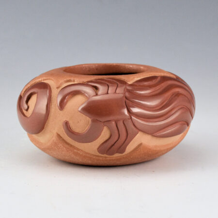 Alternative view of Youngblood, Christopher - "Mimbres Scorpions" Green and Red Bowl