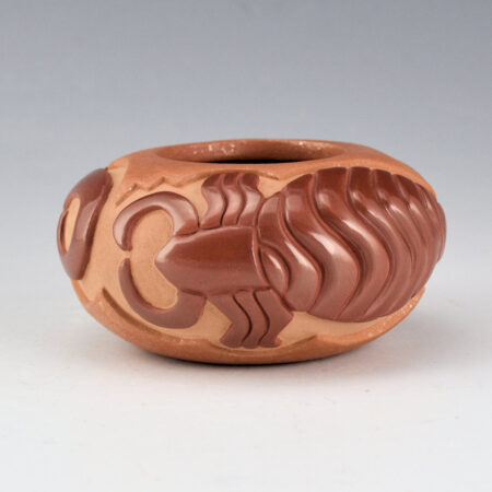 Youngblood, Christopher - "Mimbres Scorpions" Green and Red Bowl