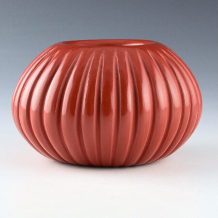 Alternative view of Baca David - Red 32 Rib Melon Bowl (1988)