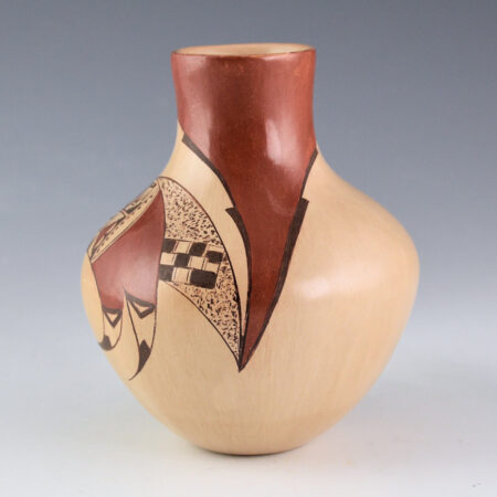 Alternative view of Quotskuyva, Dextra - Water Jar with Three Sikyatki Birds (1980s)