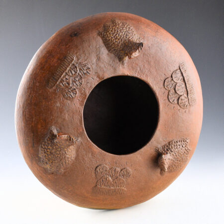 Alternative view of Manygoats, Elizabeth - 10" Wide Jar with Horned Lizards and Cactus