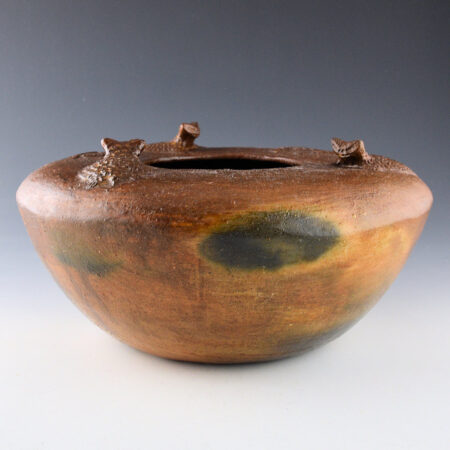 Manygoats, Elizabeth - 10" Wide Jar with Horned Lizards and Cactus