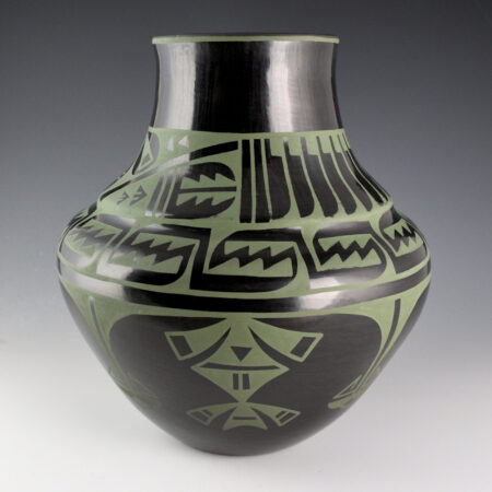 Alternative view of Fender, Erik - 11" Tall Black-and-Green Double Shoulder Water Jar