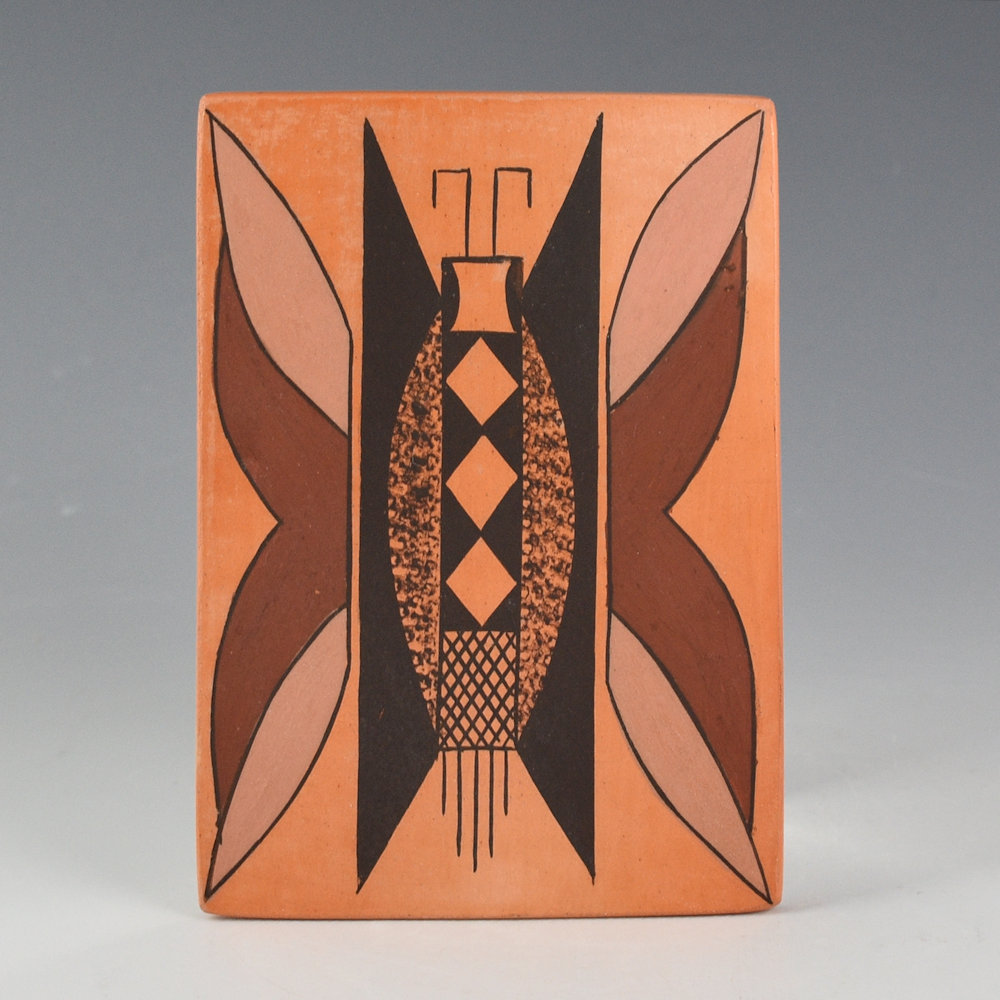 Maho, Garrett - Tile with Butterfly Design