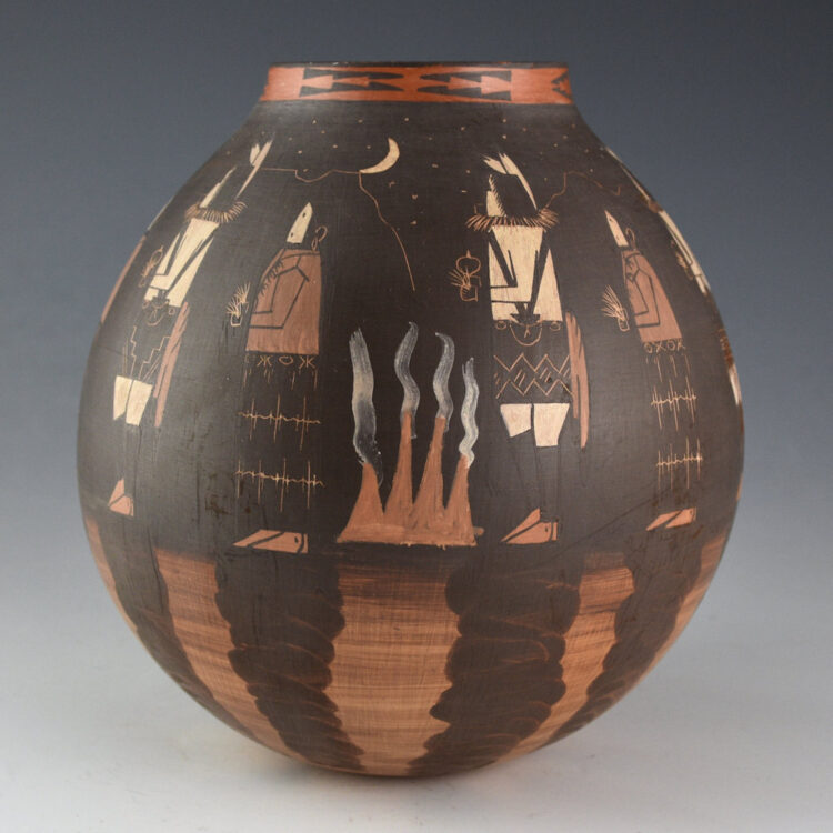 Sahmie, Ida - Large "Night Chant" Jar with 12 Figures (2007)