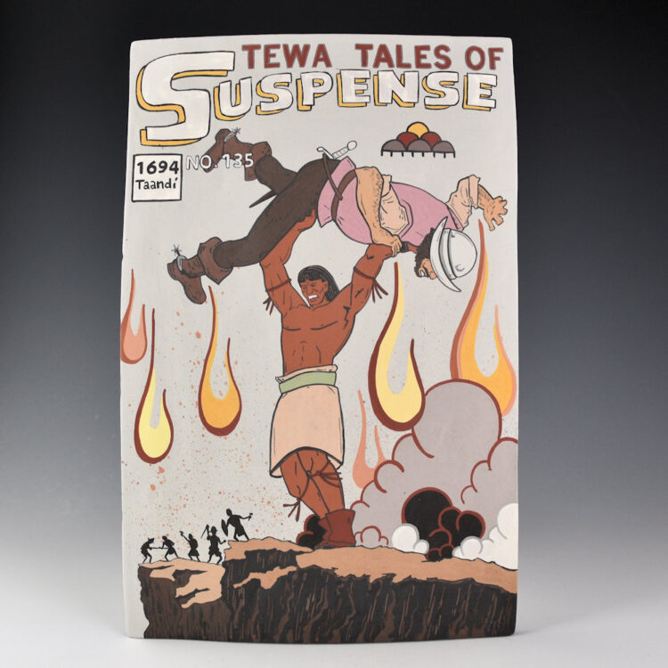 Garcia, Jason - "Tewa Tales of Suspense! #135" Clay Tile