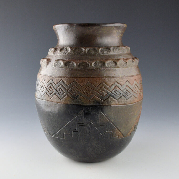 Wilson, Jimmy - Tall Jar with Incised Rain and Cloud Designs